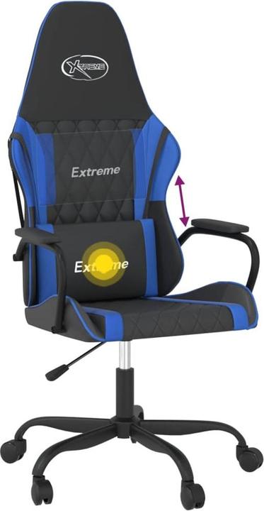 Image du produit vidaXL Gaming-Stuhl mit Massagefunktion Schwarz und Blau