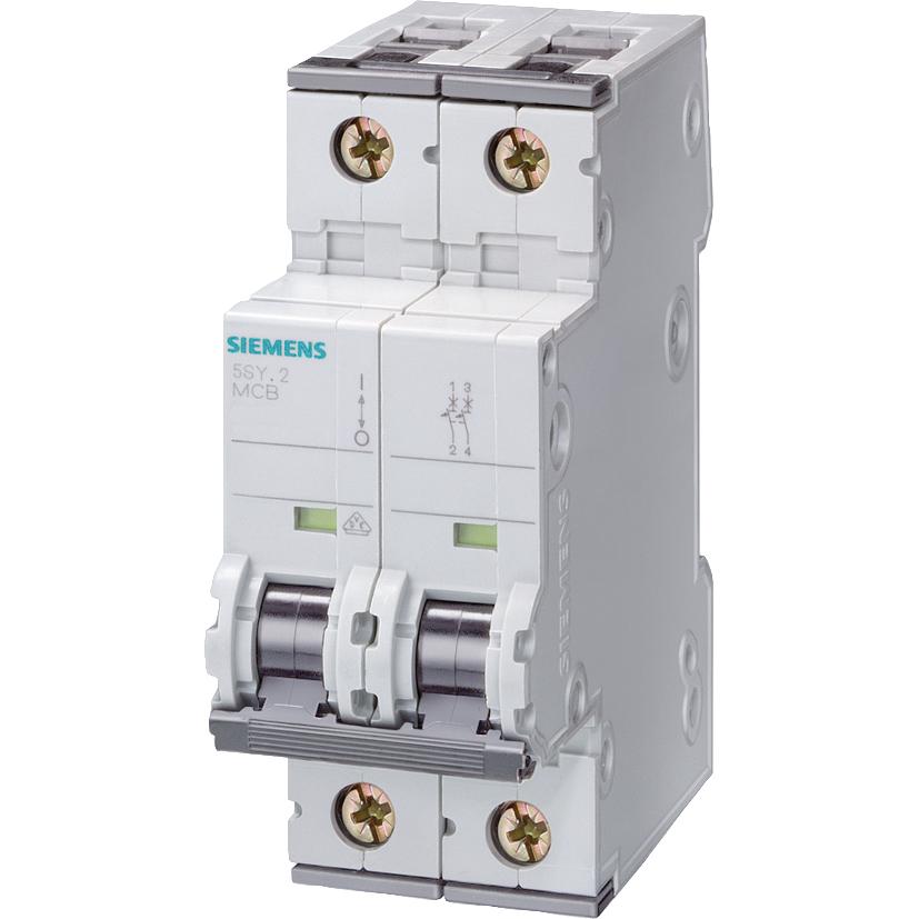 Siemens, Schutzschalter, MCB 2 Pole Type B 10kA 6A 400V