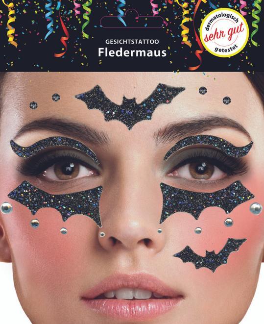 Makotex Gesichtstattoo - Fledermaus