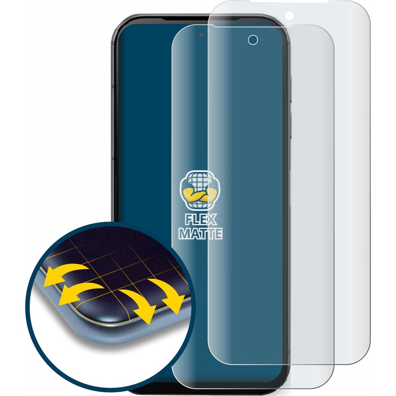 Thumbnail - BROTECT Full-Cover Displayschutz Matt (2 Stück, Fairphone 5), Smartphone Schutzfolie, Grau
