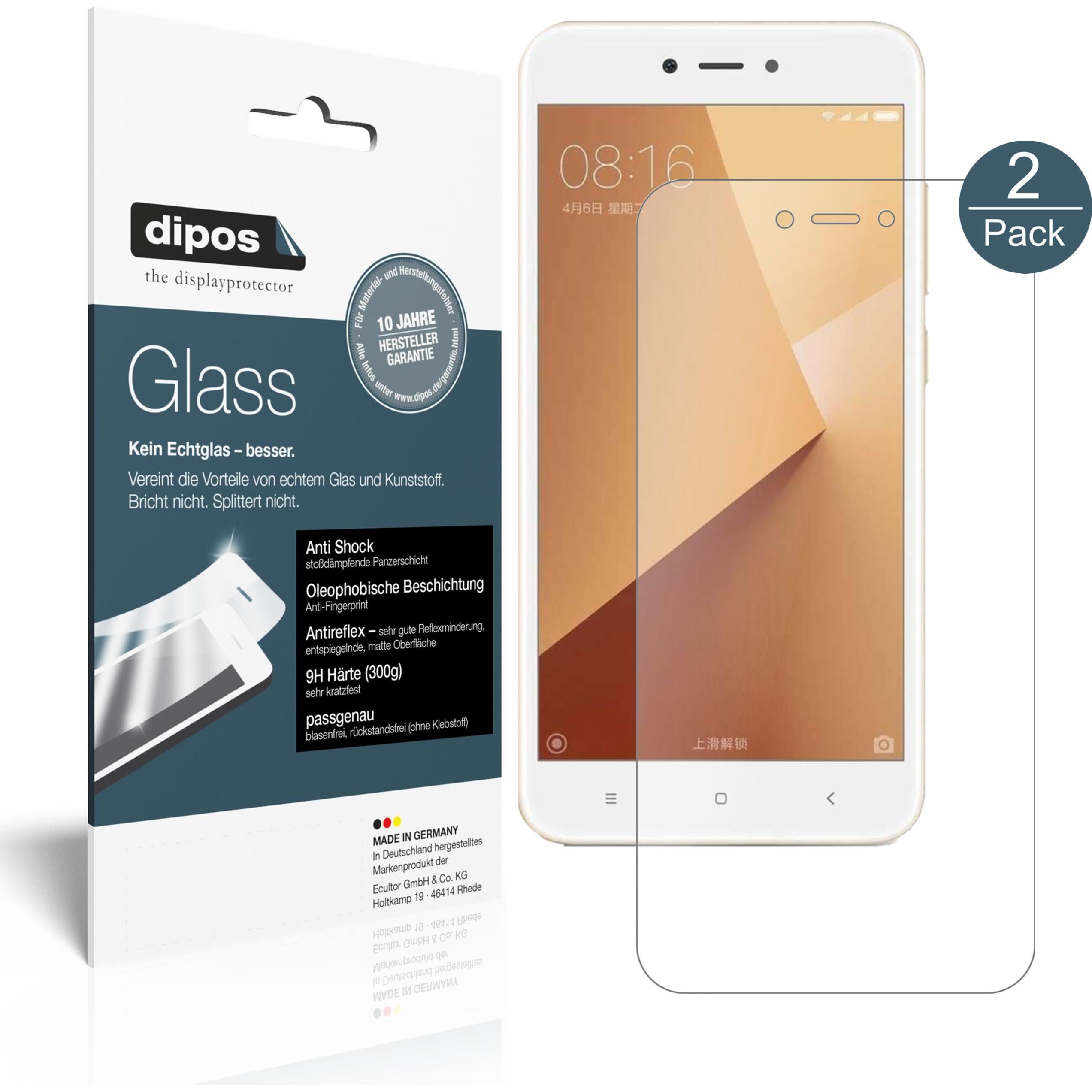 Dipos Displayschutz Anti-Shock (1 Stück, Xiaomi Redmi 5A), Smartphone Schutzfolie, Transparent