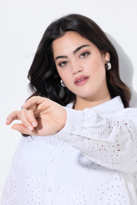 Produktbild Angel of Style Bluse, A-Linie, Lochstickerei, Langarm (52)