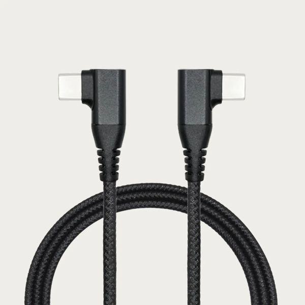 Moment Right-Angle USB-C to Right-Angle USB-C Cable - 9in (0.23 m, 100 W) (107-161)