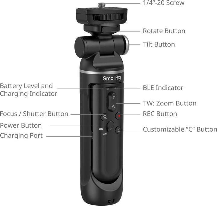 Immagine prodotto SmallRig SR-RG2 Multifunctional Wireless Shooting Grip 4551 (Impugnatura)