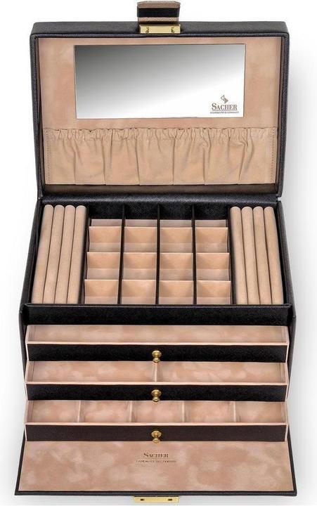 Image du produit Sacher 77.000.120443 - Boîte à bijoux Lena saffiano noir