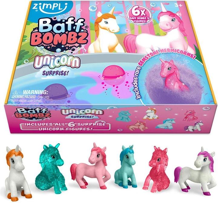 Actual product image Zimpli Kids Unicorn surprise Baff Bombz (Bath bombs)