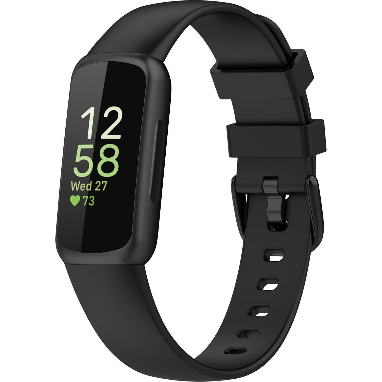 Thumbnail - Strap-it Armband (Silikon, Inspire 3), Uhrenarmband, Schwarz