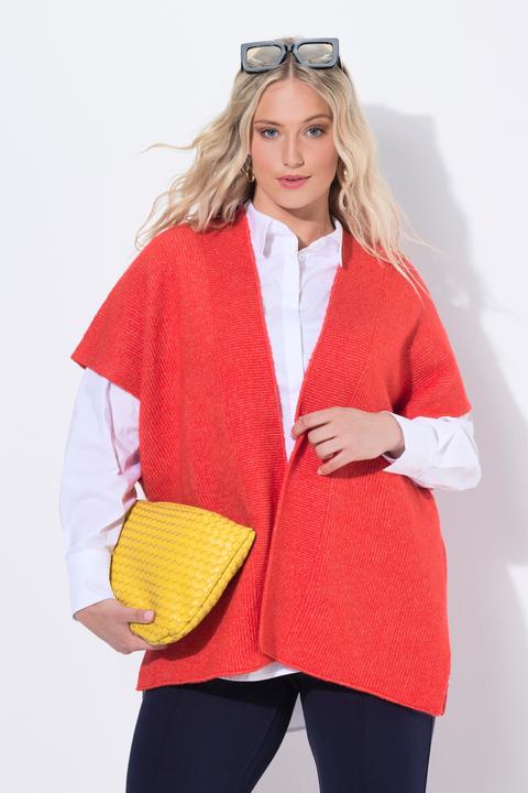 Produktbild Ulla Popken Strickjacke, Oversized, offenes Modell, Halbarm (58, 60, 62)