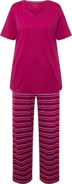 Produktbild Ulla Popken Pyjama, Ringel, Tunika-Ausschnitt, Halbarm (42, 44)