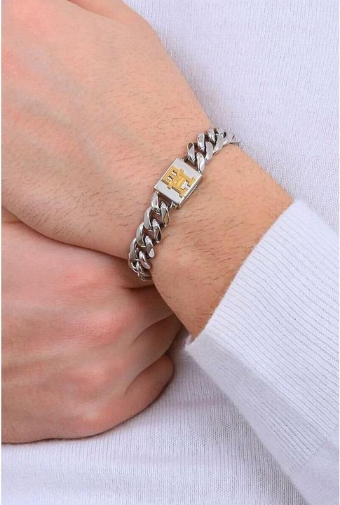 Immagine prodotto Tommy Hilfiger Bracciale con monogramma TH (19 cm, Acciaio inossidabile)