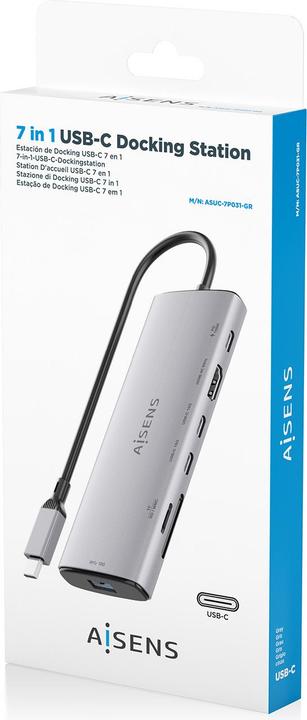 Produktbild Aisens ASUC-7P031-GR (USB-C, 7 Ports)