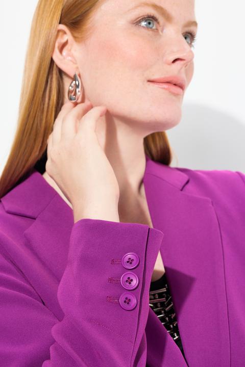 Produktbild Ulla Popken Blazer, Acetat, Reverskragen, Knopfverschluss (52)