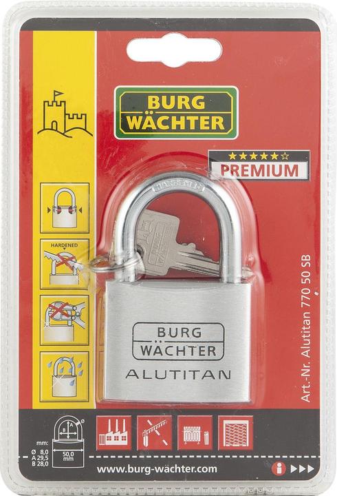 Actual product image Burg Wächter Cylinder padlock 770 30 SB