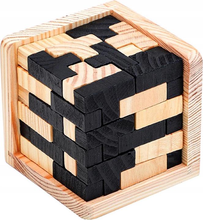 Produktbild JTI IQ Holzpuzzle, 3D - Würfel - Schwarz