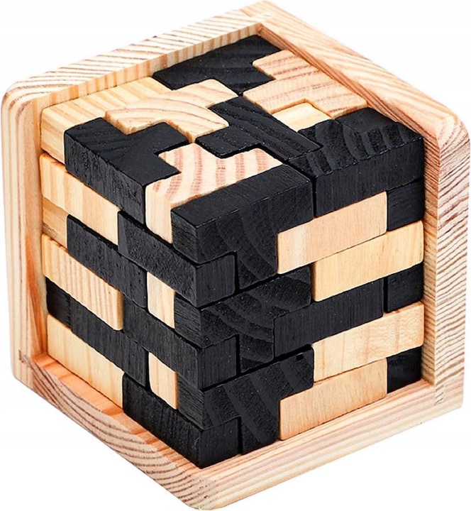 Produktbild JTI IQ Holzpuzzle, 3D - Würfel - Schwarz (1 Teile)