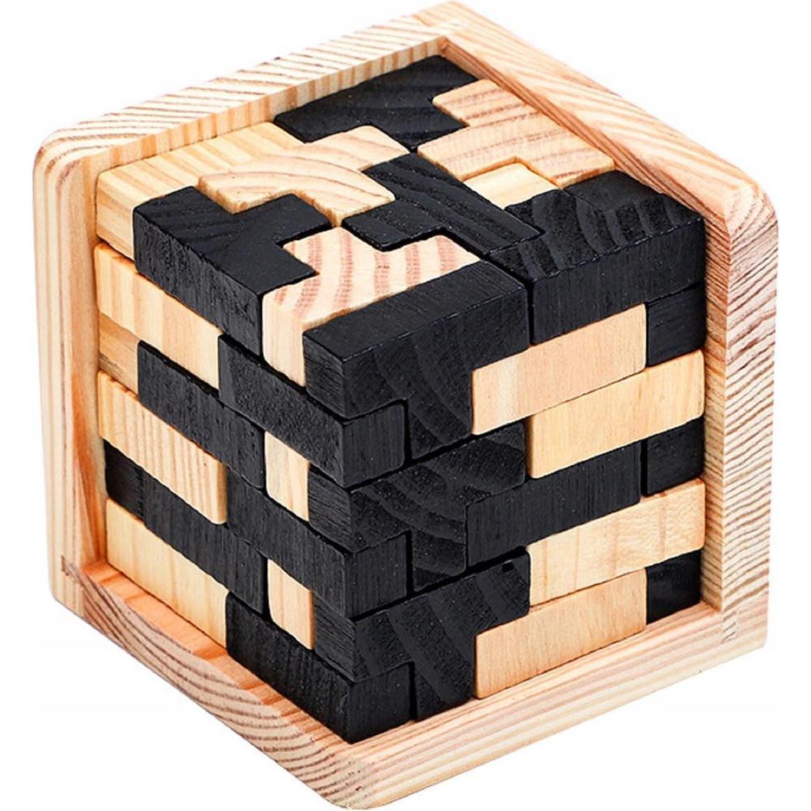 JTI IQ Holzpuzzle, 3D - Würfel - Schwarz (1 Teile)