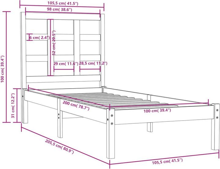 Produktbild vidaXL Thenia (100 x 200 cm)