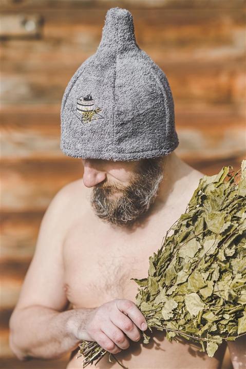 Actual product image Namų tekstilė Sauna Cap Cotton Gray