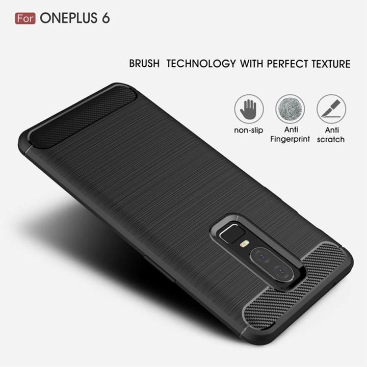 Produktbild König Design OnePlus 6 Hülle Case Handy Cover Schutz Tasche Schutzhülle Bumper Schale Grau (OnePlus 6)