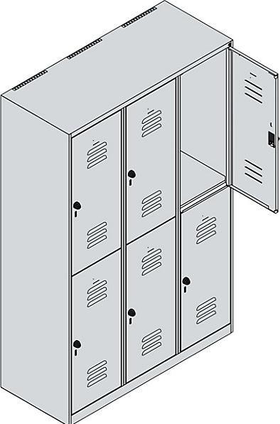 Actual product image C+P Double-decker locker Classic PLUS (120 cm, 185 cm)