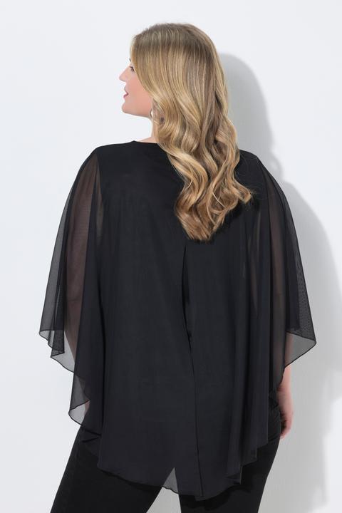 Produktbild Miamoda Meshbluse, weite Passform, Muster, Rückenschlitz (58)