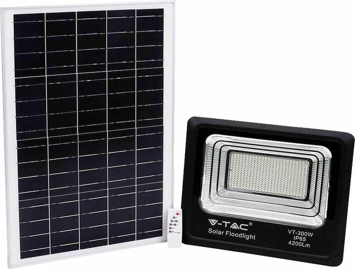 V-TAC VT300W 50W Solarpanel LEDFlutlicht 6000K
