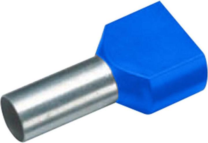 Produktbild Cimco Zwillings-Aderendhülse 2.5 mm² 13 mm Teilisoliert Blau 18 2446 100 St.
