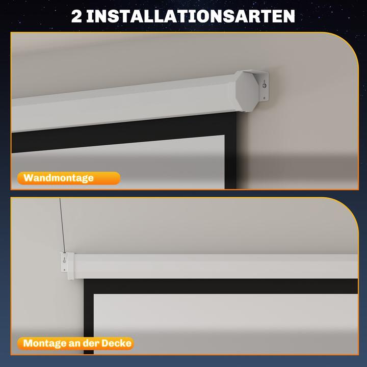 Produktbild Homcom Beamer Leinwand Kunststoff, Metall Weiss (84", 4:3)