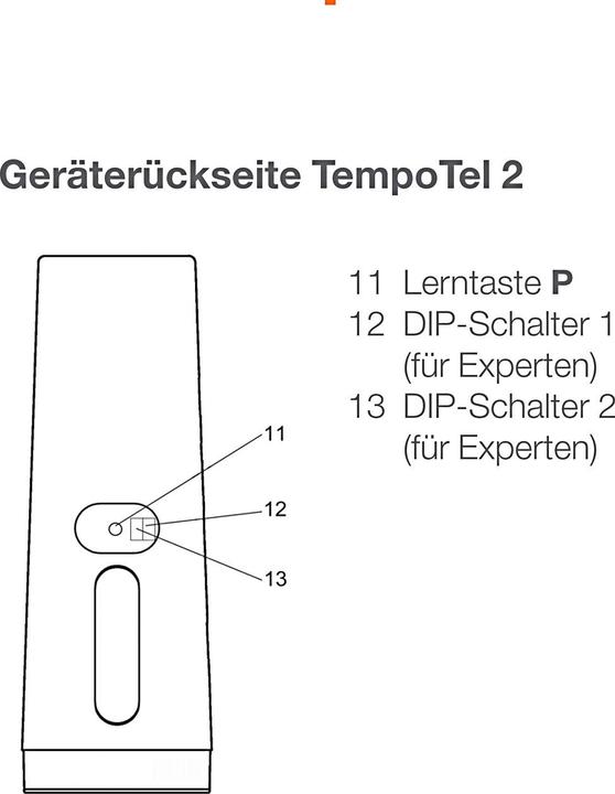 Produktbild Elero TempoTel2 10-Kanal Handsender BIDI m.integr. Zeitschaltuhr, reinweiss inkl