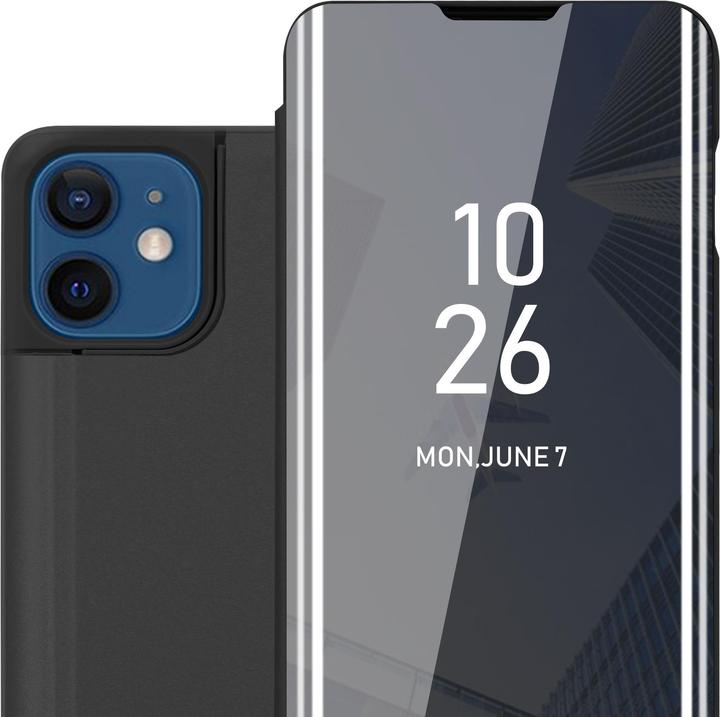 Actual product image Cadorabo Book Smart View Mirror Cover (Apple iPhone 12, Realme 12 Pro+)