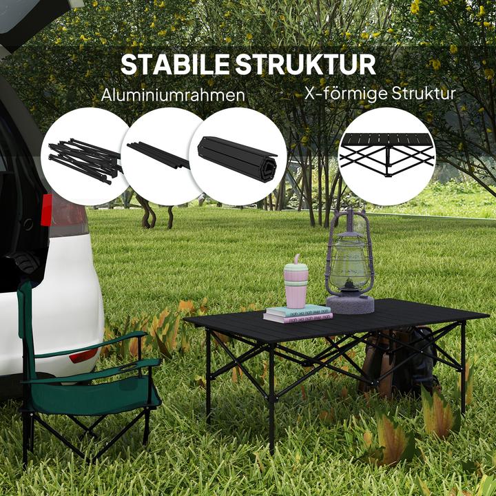 Image du produit Outsunny Campingtisch Aluminium Schwarz