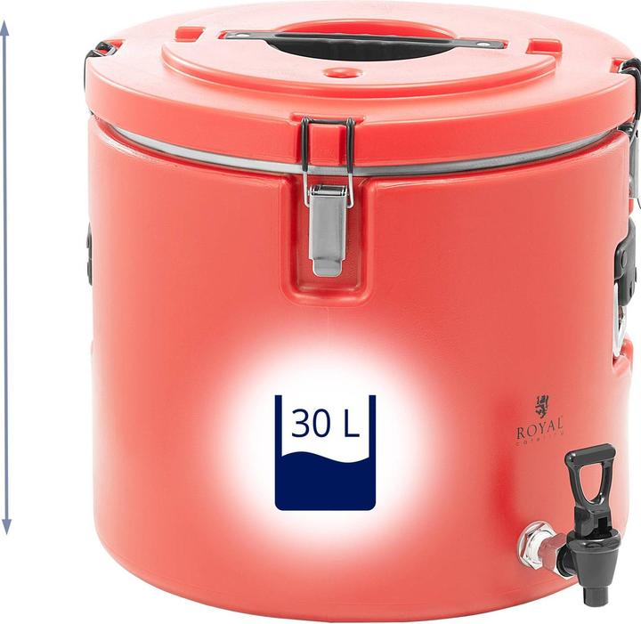 Immagine prodotto Royal Catering Thermobehälter Edelstahl Thermobox Warmhaltebehälter Speisen Ablasshahn 30 L