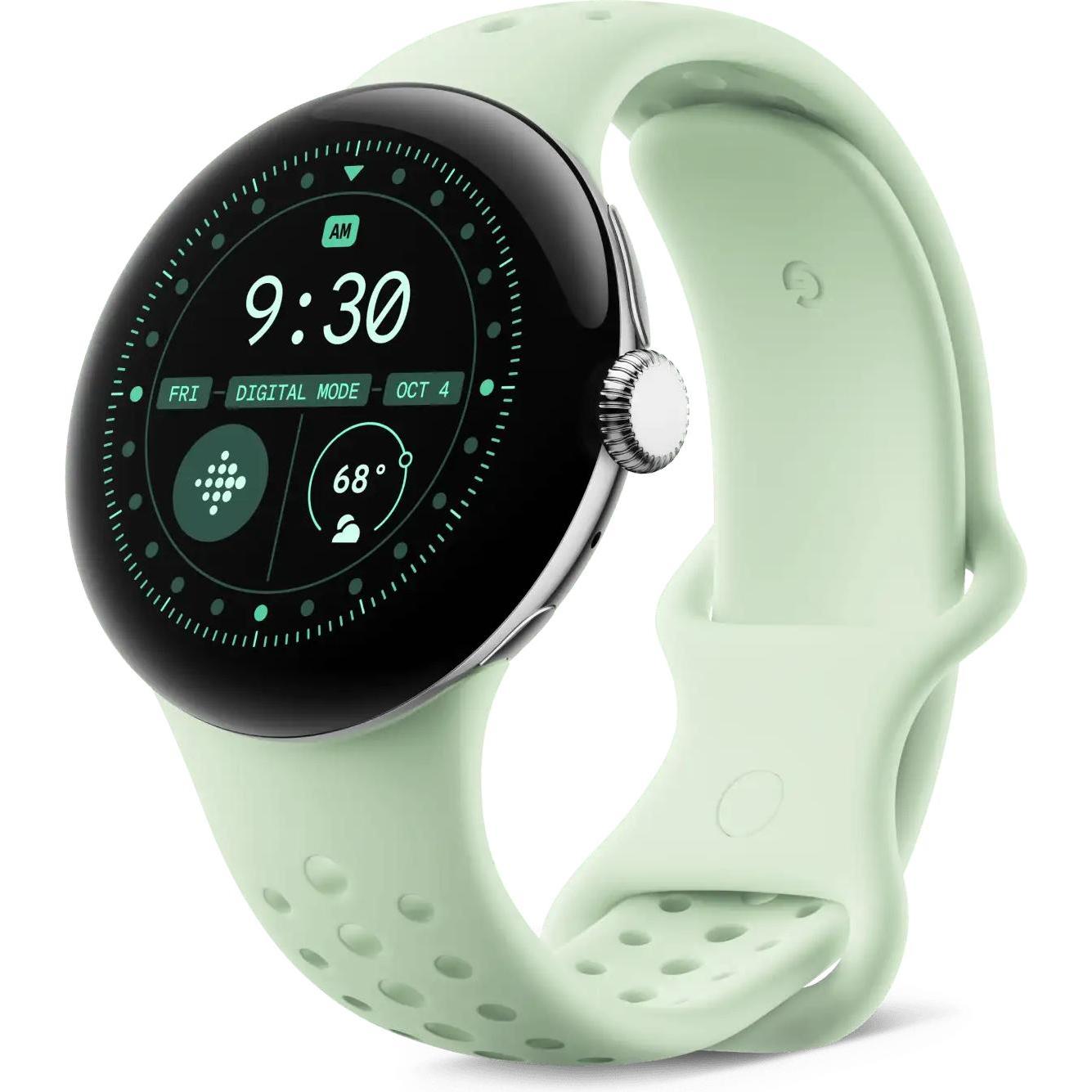 Thumbnail - Google Pixel Watch 3 (41mm), Active Sport Band (Edelstahl, Silikon), Uhrenarmband, Grün
