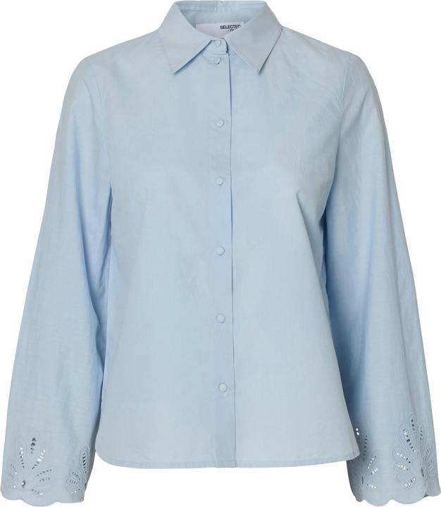 Selected Femme Broderie Anglaise Langarmhemd