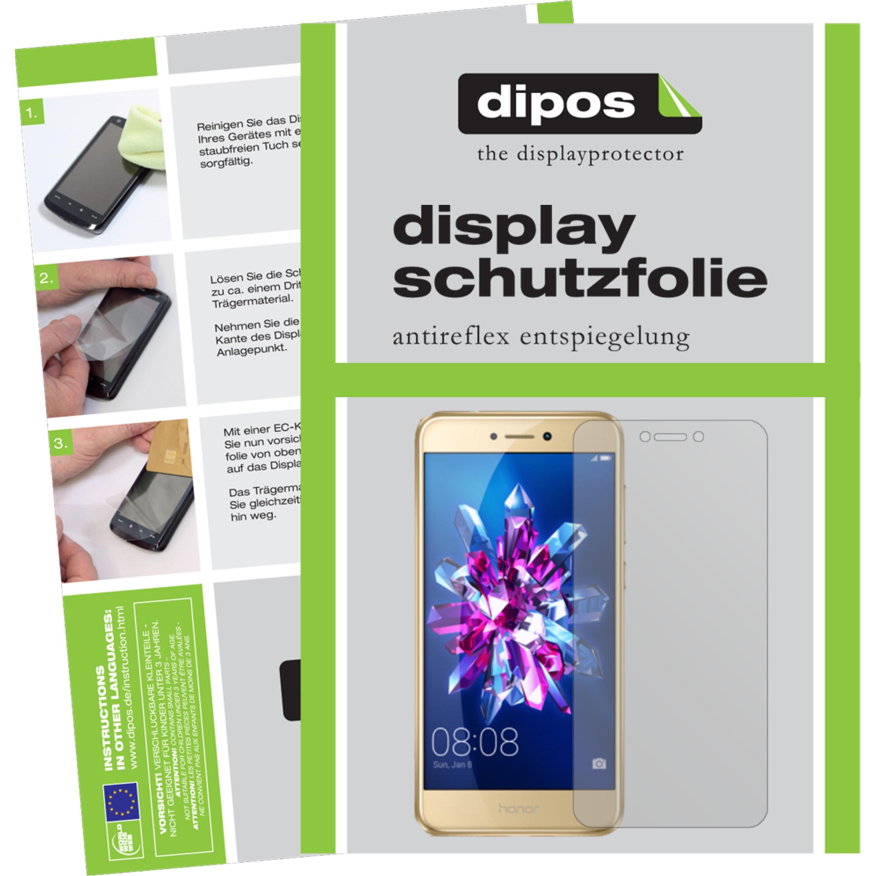 Dipos Displayschutzfolie Antireflex (4 Stück, Honor 8 Lite), Smartphone Schutzfolie, Transparent
