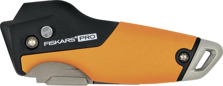 Produktbild Fiskars Universal-Klappmesser, Länge 17 cm, Rostfreier Stahl/Kunststoff, Schwarz/Orange, CarbonMax