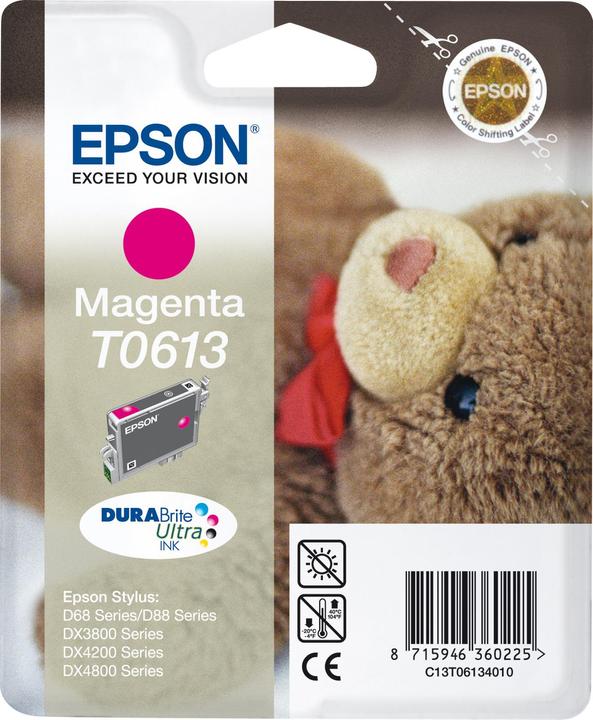 Produktbild Epson C13T06134020 T0613 Tintenpatrone magenta 250 Seiten 8ml Magenta Stylus D 68 (M)