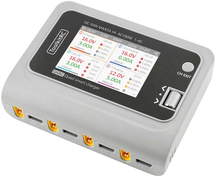 Image du produit Toolkitrc Chargeur Quad Q4AC XT60 100W, 1-4S