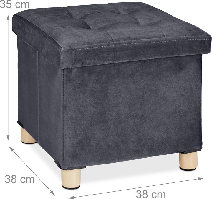 Produktbild Relaxdays Samthocker