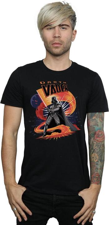 Actual product image Star Wars Mens Darth Vader Swirling Fury T-Shirt (S)