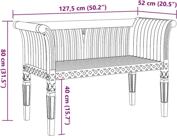 Actual product image vidaXL Garden bench