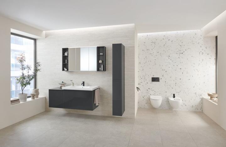 Produktbild Geberit Option Plus spiegelkast led verlichting 3deuren 90x70x15cm