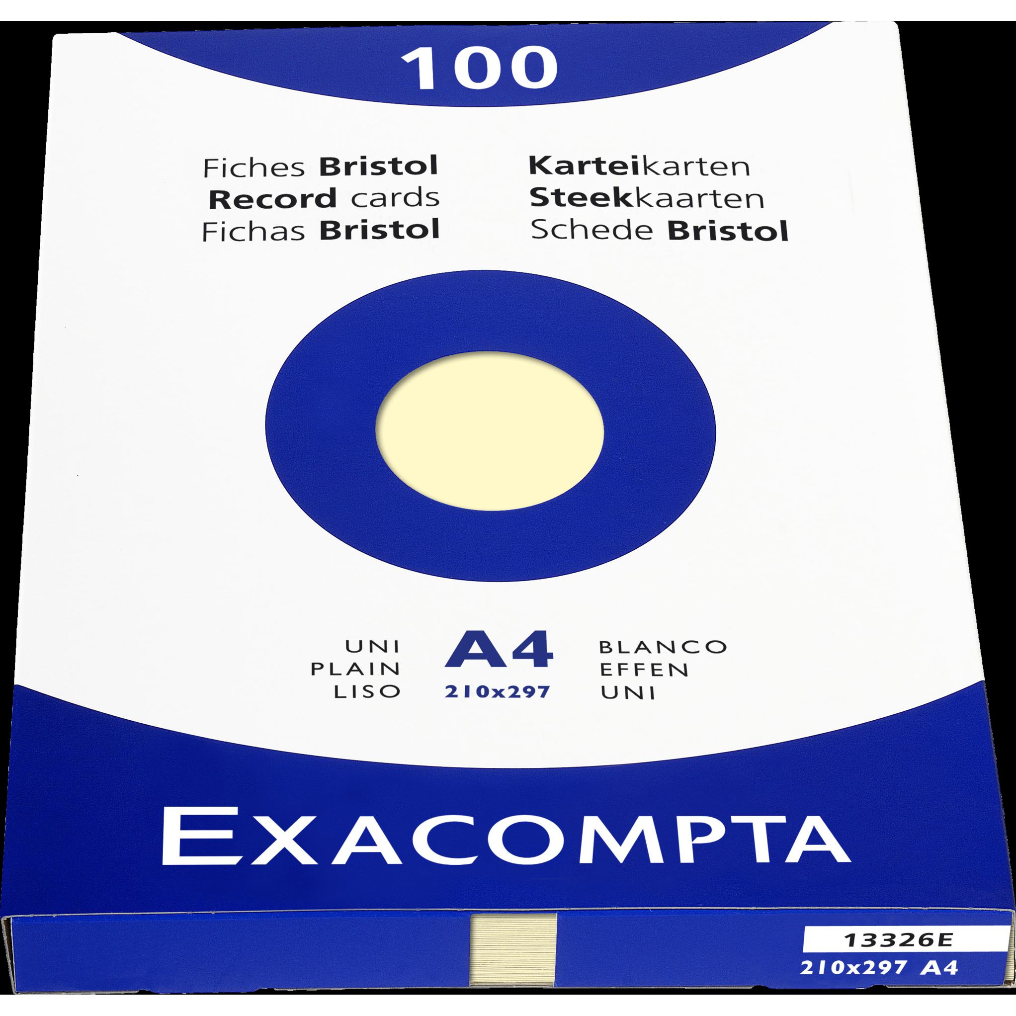 Exacompta, Karteikarten, Karteikarten (210 x 297 mm, 205 g/m², 100 x)