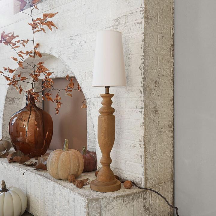 Produktbild Loberon Tischlampe Ambrevaux braun/creme (E14)