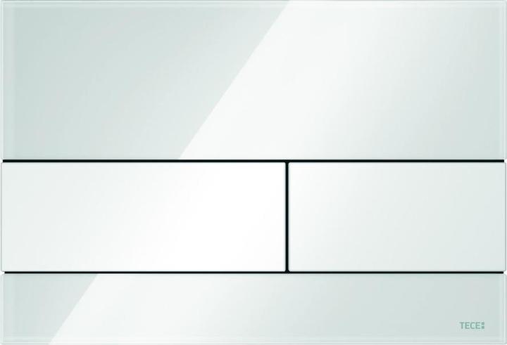 TECE TECEsquare WC bed plate glass for dual flush technology white 9240800