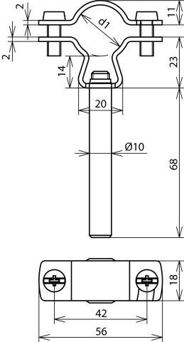 Productafbeelding Dehn Geleiderhouder voor HVI Geleider D 20-23mm 253289