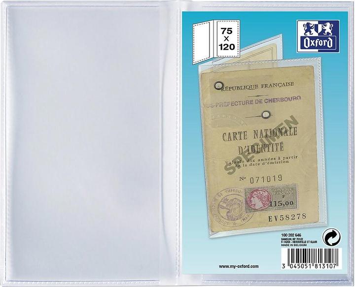 Immagine prodotto Oxford Portacarte, PVC, 2 pieghe, 0,20 mm, 120 x 75 mm