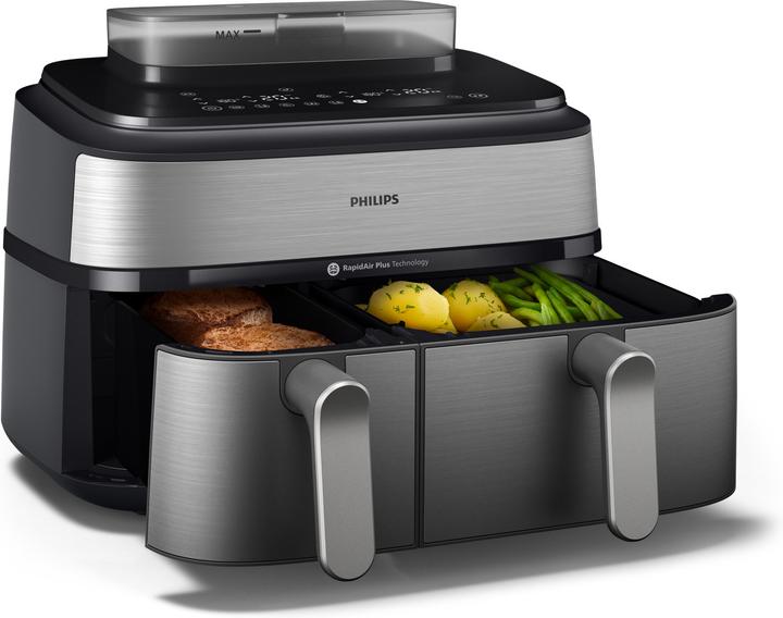 Produktbild Philips Steam Airfryer Dual Basket NA555/00