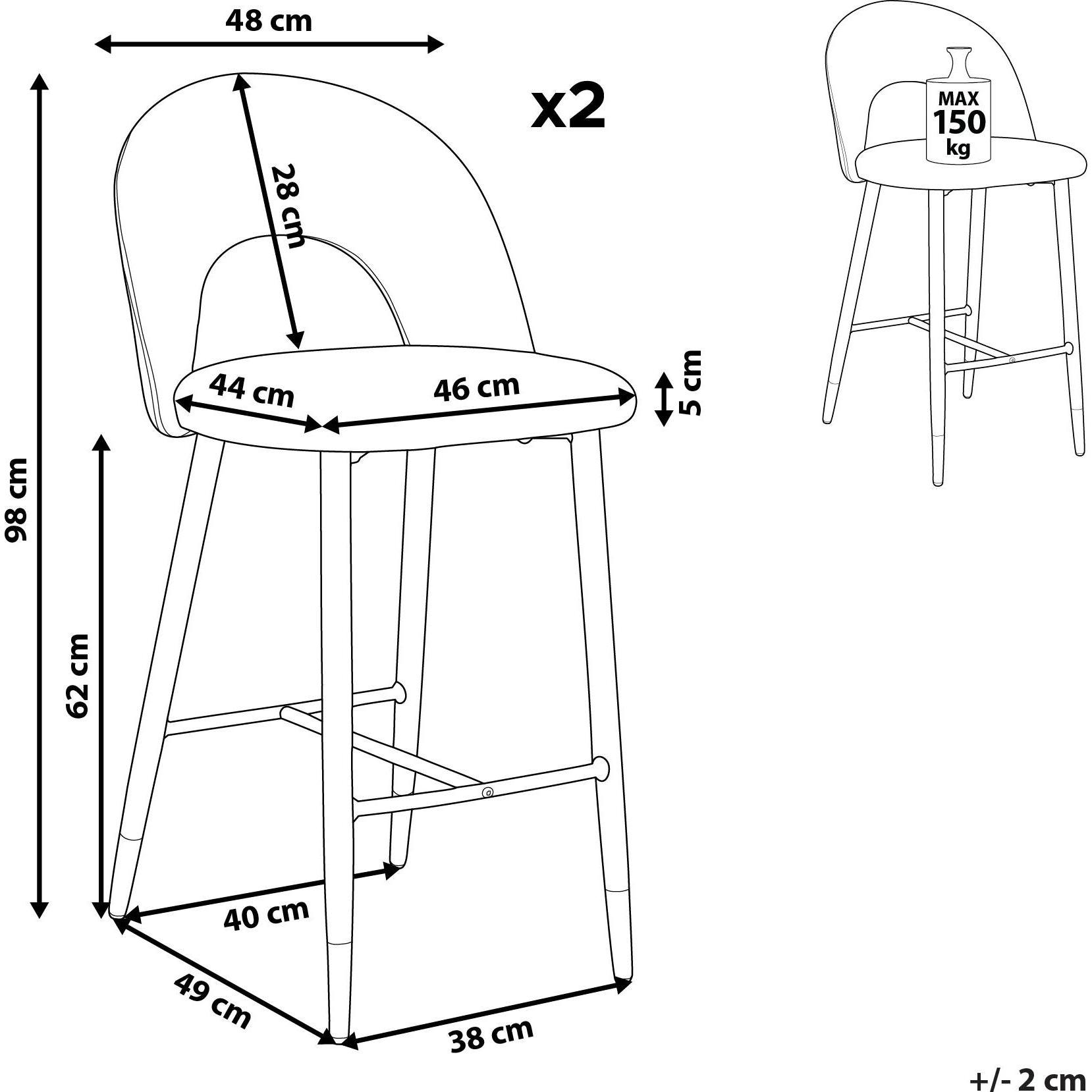 Thumbnail - Beliani, Barhocker, Falton
