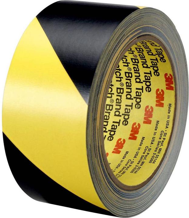 Actual product image 3M 5702101 Hazard Marking Tape Black, Yellow (L x W) 33 m x 100 mm 1 roll(s) (100 mm)